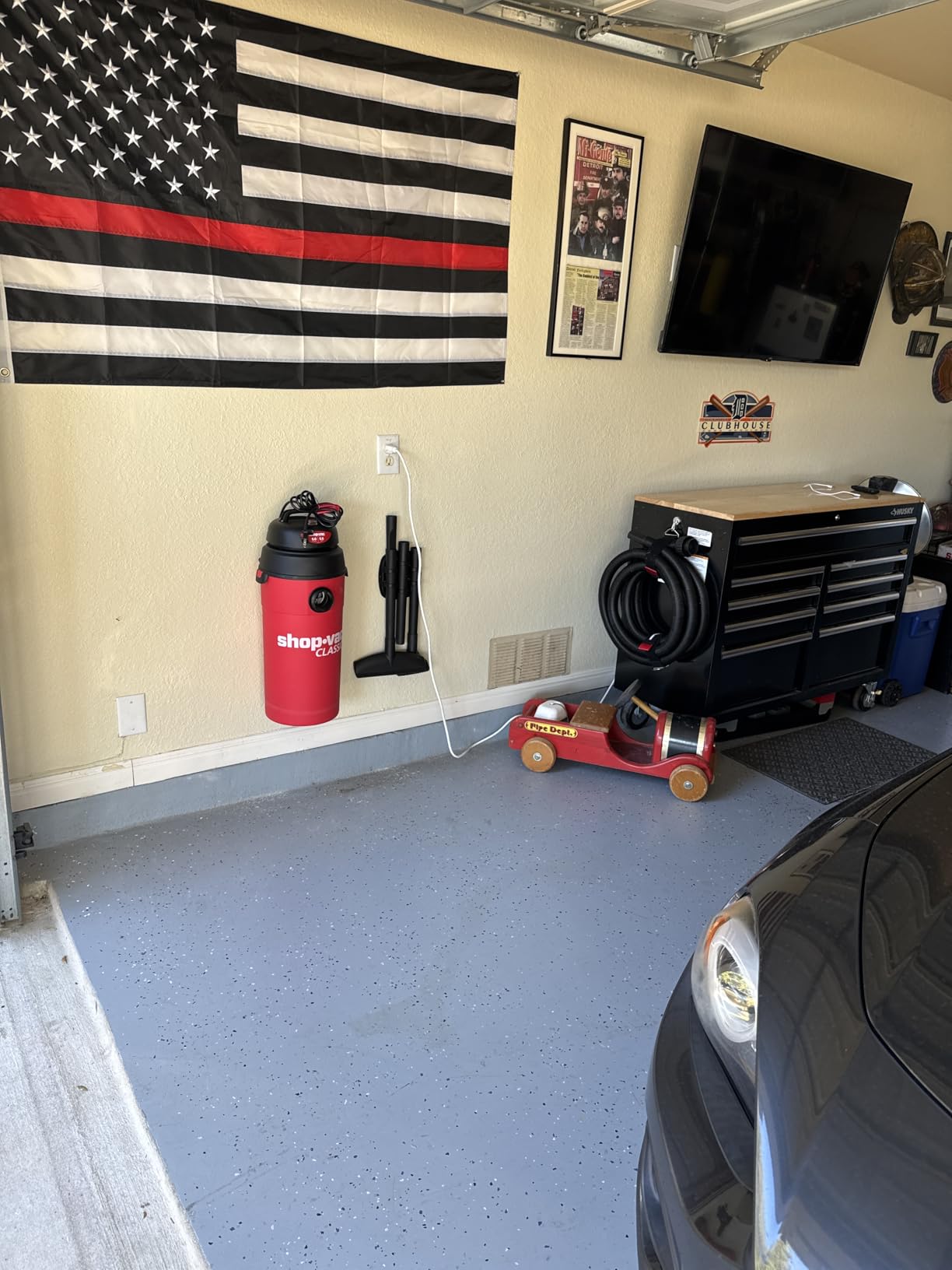 Shop-Vac 5 Gallon 5.5 Peak HP Wet/Dry Vacuum, Wall Mountable Compact Shop Vacuum with 18+7Ft Long Hose & Attachments, Ideal for Jobsite, Garage, Car & Workshop. 9522236 - Customer Photo 1