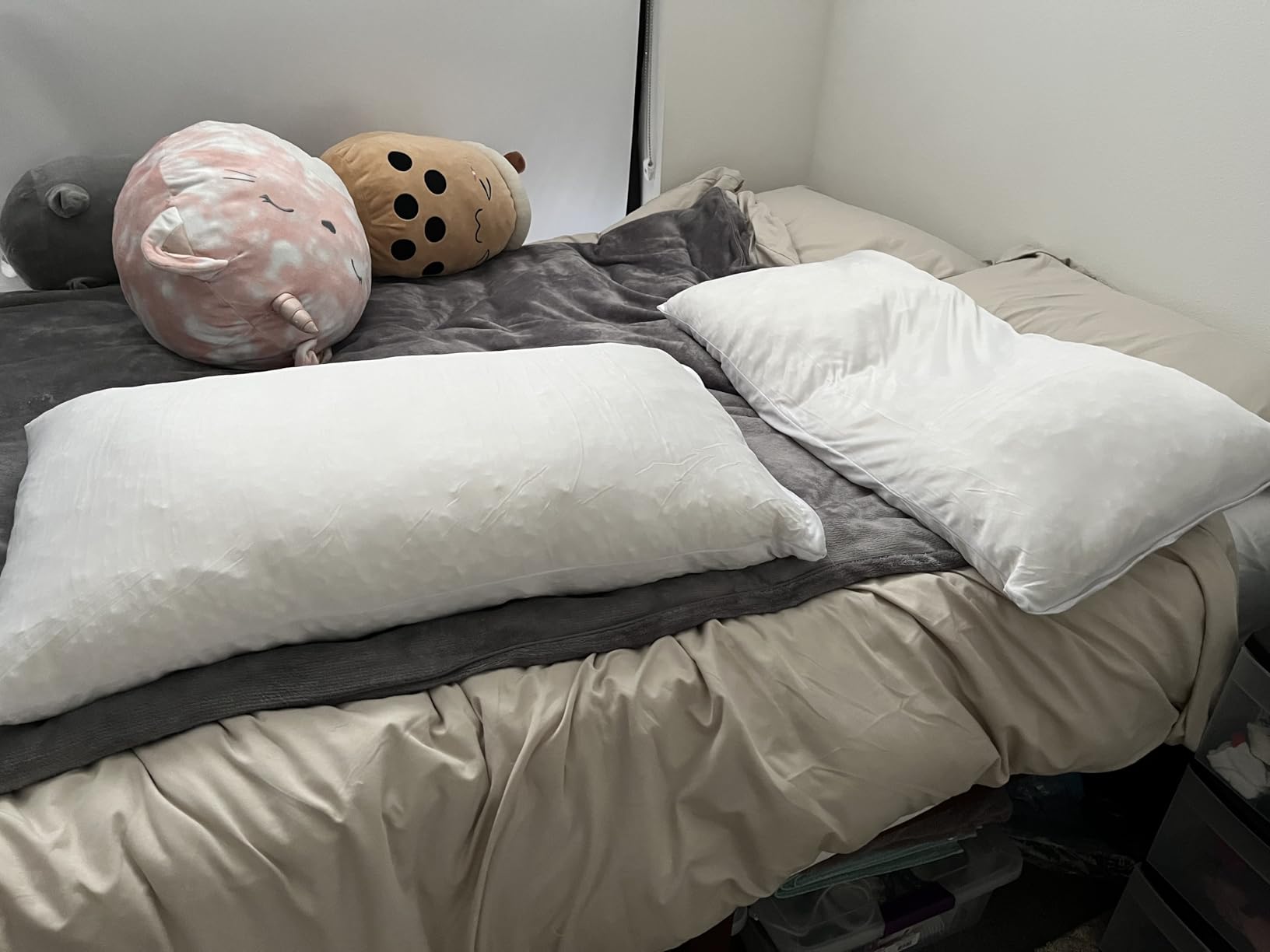 DreamyBlue Signature Pillow w/Adjustable Loft • Shredded Memory Foam Fill • Neutral Alignment for Side, Back, and Stomach Sleepers • Washable Bamboo Rayon Cover • CertiPUR-US Certified Foam (Queen) - Customer Photo 2