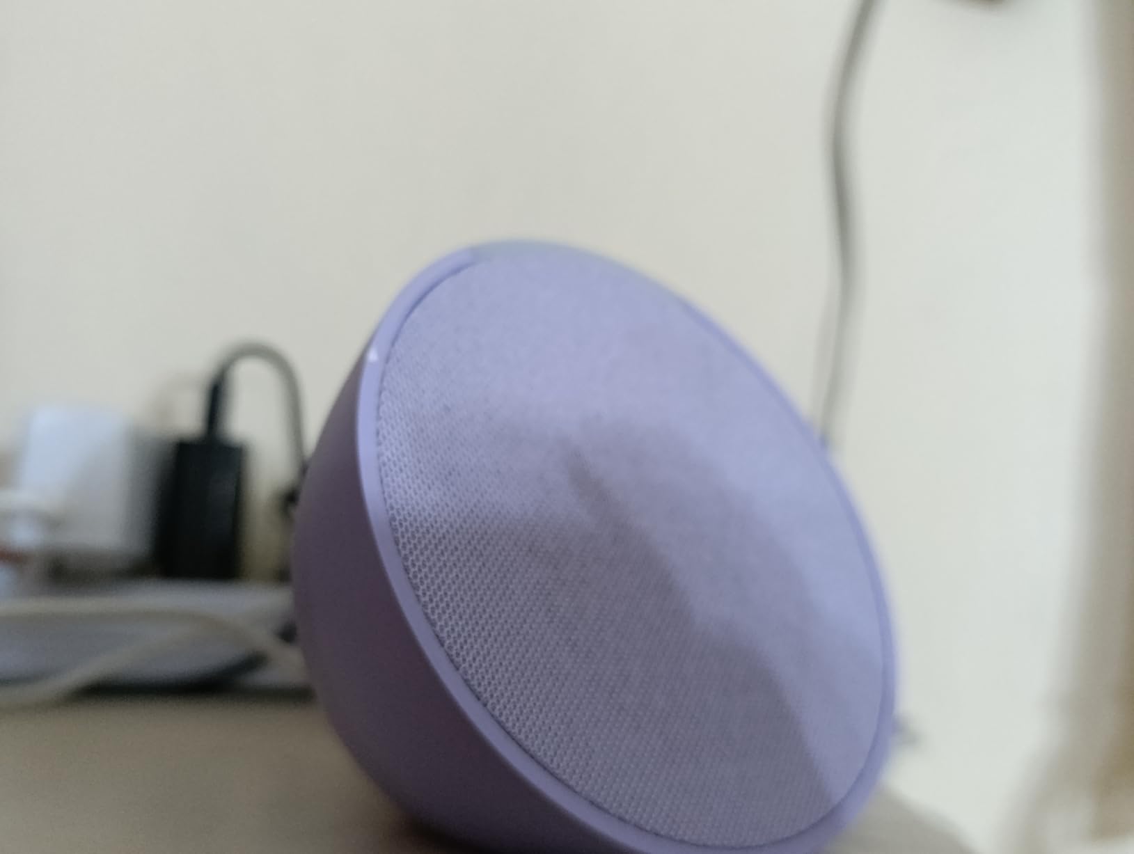 Amazon Echo Pop (newest model), Our smallest speaker with Alexa+ Early Access, Fits in any room, Glacier White - Customer Photo 2