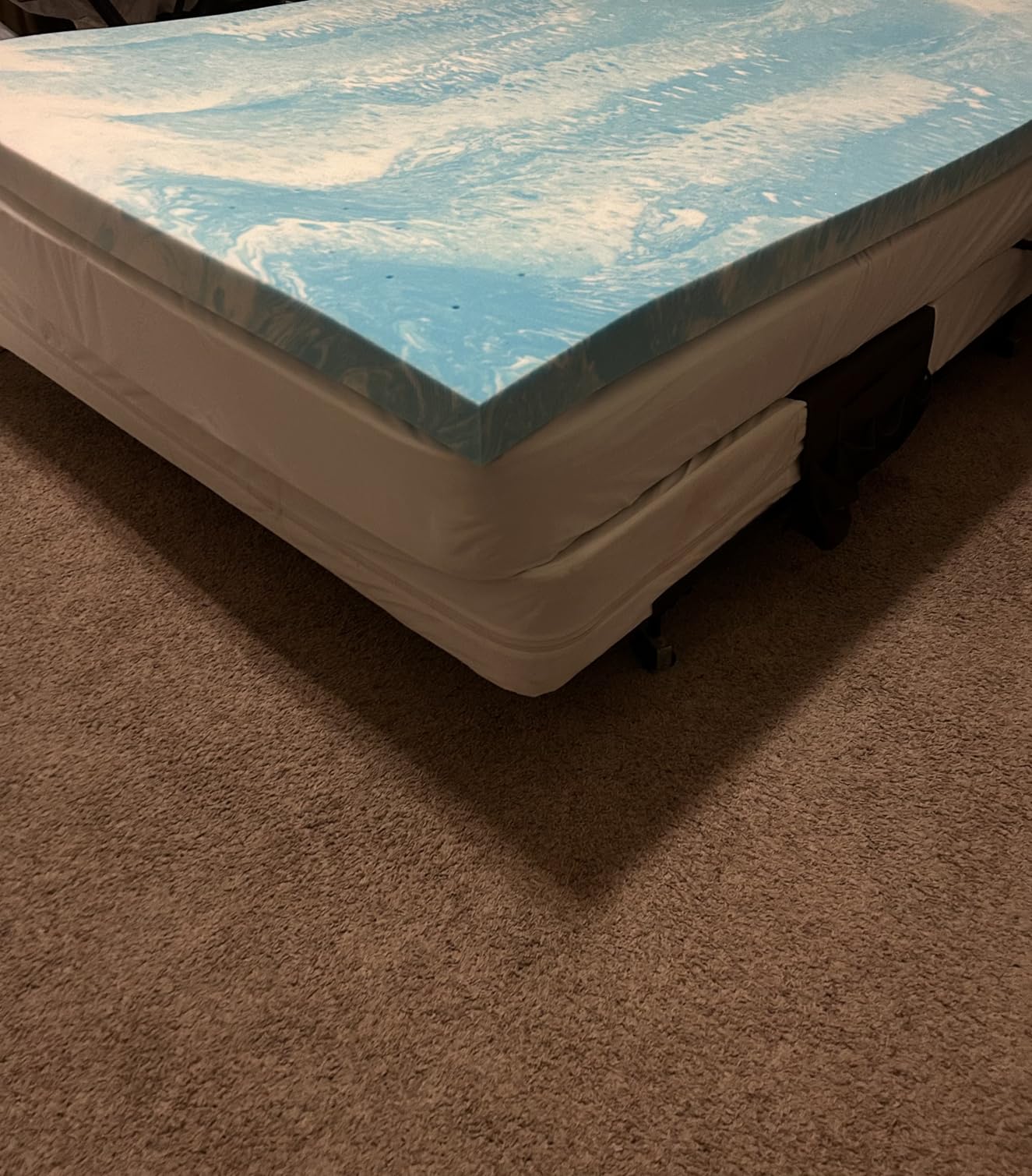 EGO Topper 2 Inch Twin Memory Foam Mattress Topper, Gel Foam Mattress Topper for Pressure Relief, Ventilated Design Bed Topper in a Box, CertiPUR-US Certified, 38