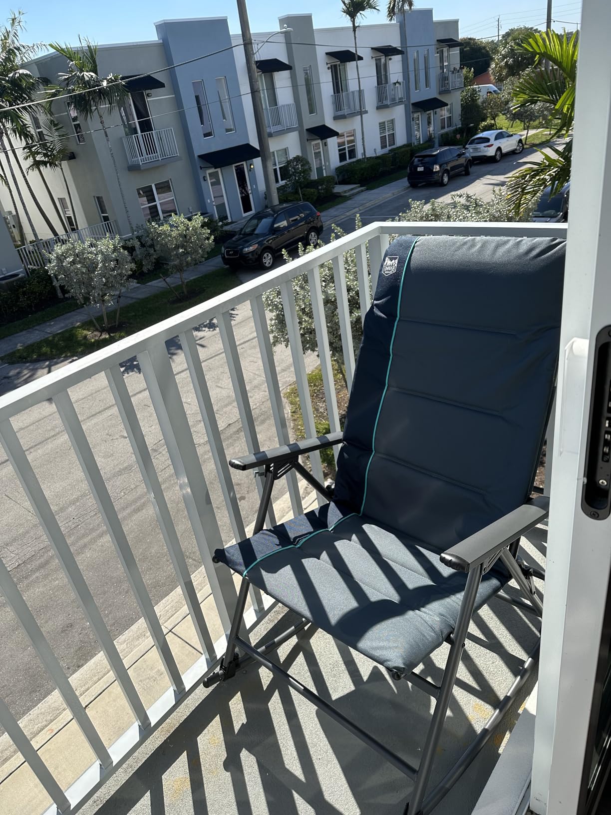 Timber Ridge Oversized Folding Rocking Camping Chair, Padded Outdoor Rocker with High Back, Portable Outdoor Chair for Patio, Garden, Lawn, Supports up to 400 lbs, Gray - Customer Photo 2