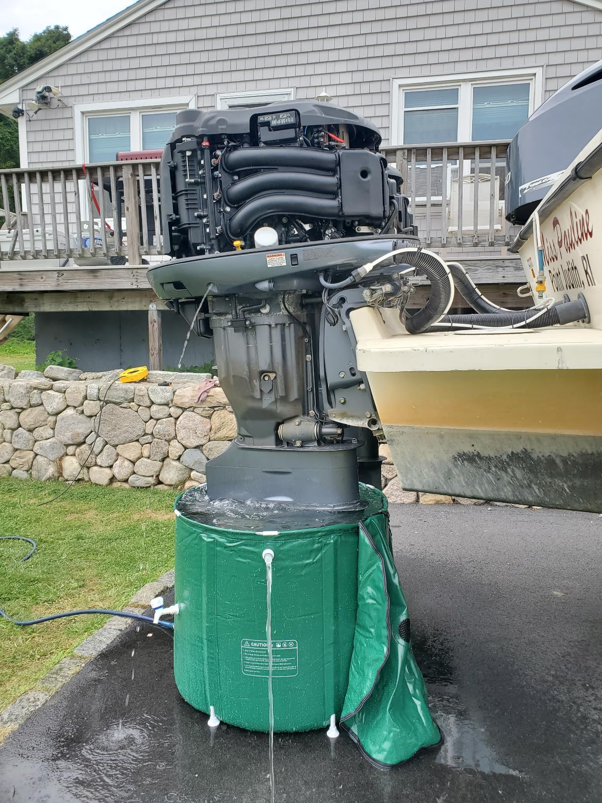 Rain Barrel Upgrade Anti-Collapse Collapsible Rainwater Collection System,Portable Water Storage Tank,Garden Water Catcher(Green,50G) - Customer Photo 1