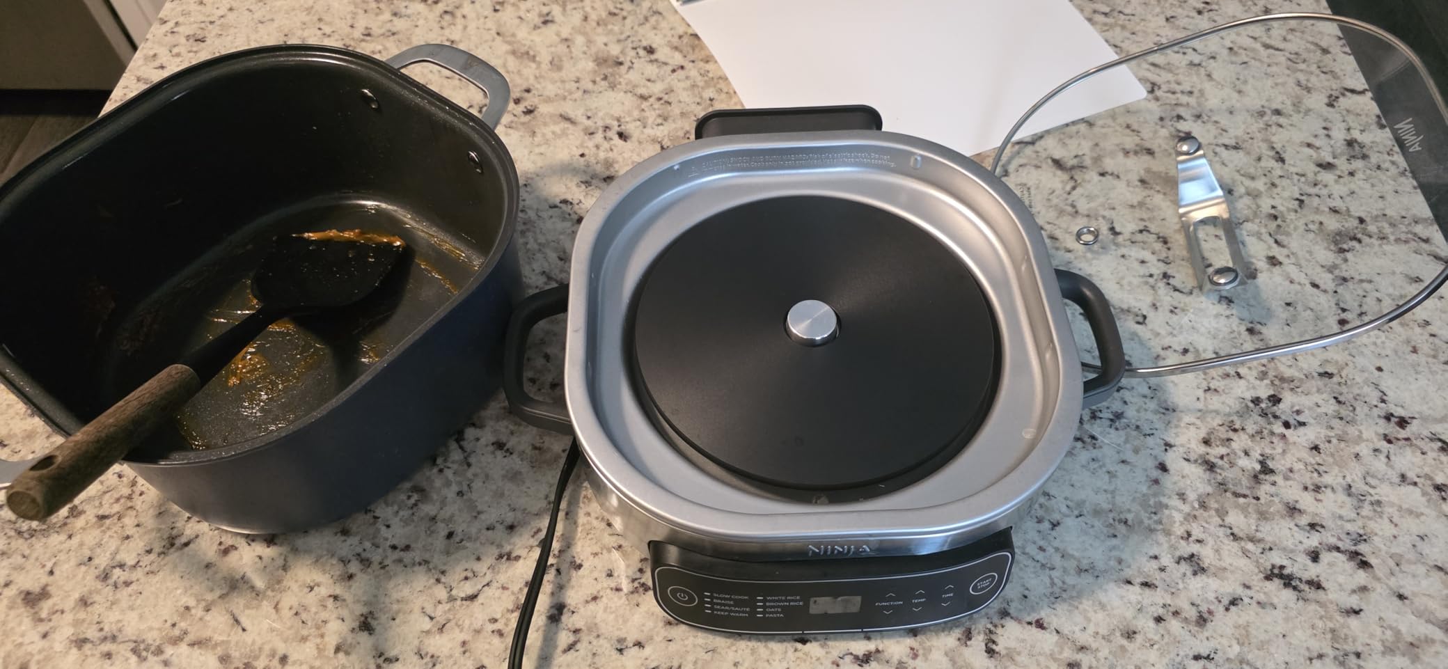 Ninja 14-in-1 PossibleCooker PRO | 8.5qt, Sous Vide, Proof, Bake, & Steam Multicooker | Slow Cooker, Dutch Oven | Glass Lid & Integrated Spoon | Nonstick, Oven Safe Pot 500F | Sea Salt Gray |MC1001 customer photo 2