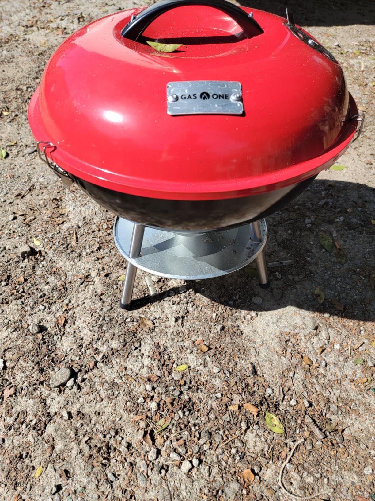 Gas One - 14-inch Portable Barbecue Grill with 3-Point Locking Lid for Heat Preservation - Dual Venting System - Small Charcoal Grill for Backyard, Camping, Boat customer photo 2