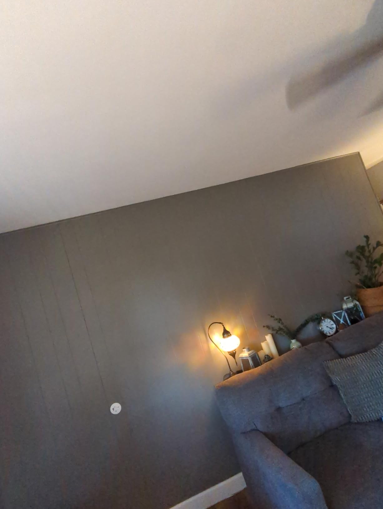 Glidden Total Interior Wall Paint & Primer All-in-One, Black Magic/Black, Flat, 1 Gallon - Customer Photo 2