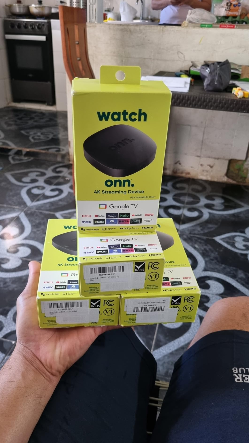 ONN Android TV 2K FHD Streaming Stick with Remote Control & Power Adapter WiFi HDMI Chromecast Built-in - Customer Photo 1