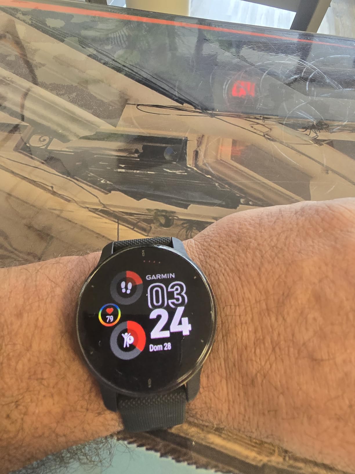 Garmin Venu 2 Plus, GPS Smartwatch with Call and Text, Advanced Health Monitoring Fitness Features, Slate Black Band, One Size (Renewed) - Customer Photo 1