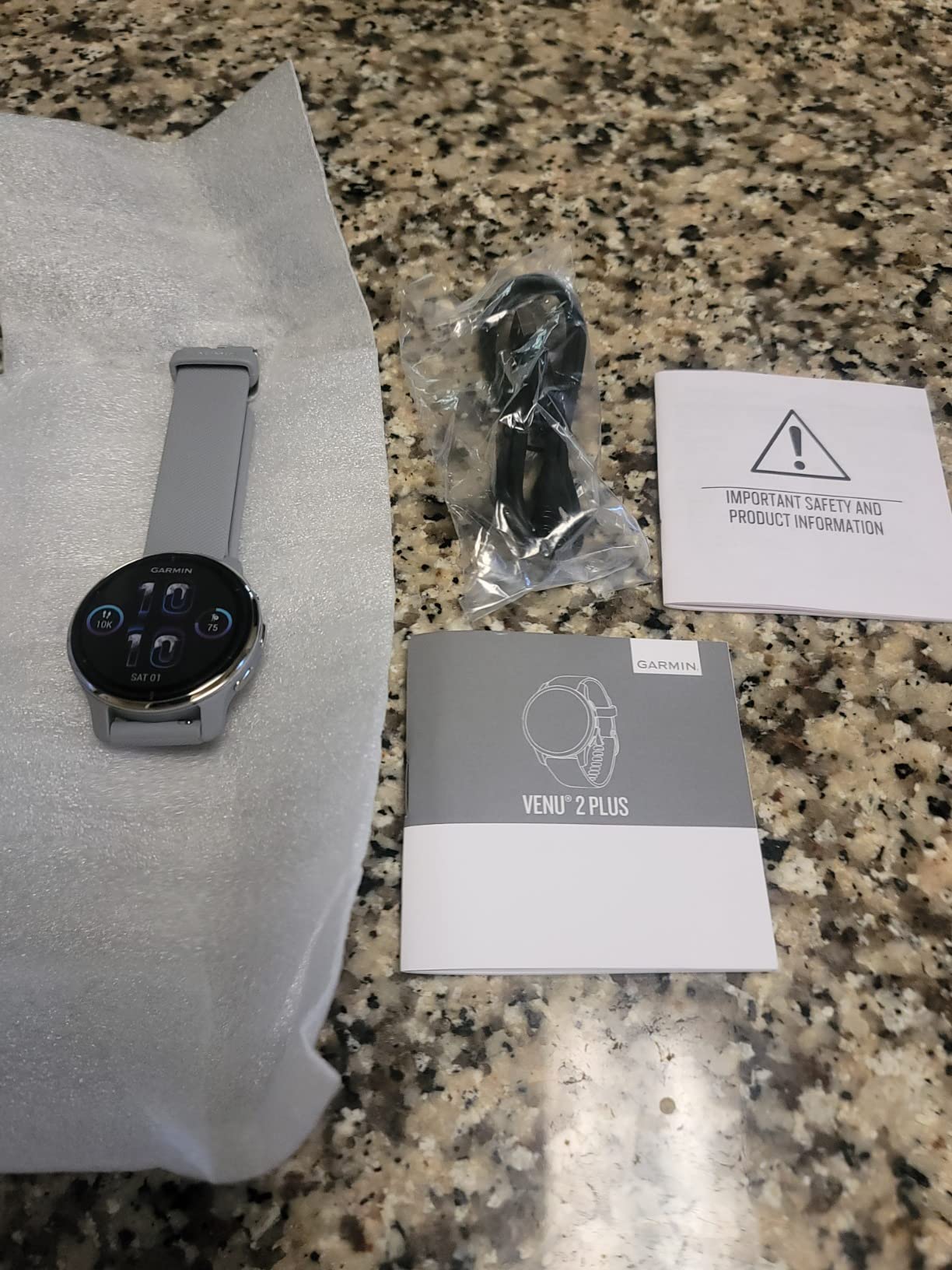 Garmin Venu 2 Plus, GPS Smartwatch with Call and Text, Advanced Health Monitoring Fitness Features, Slate Black Band, One Size (Renewed) - Customer Photo 2