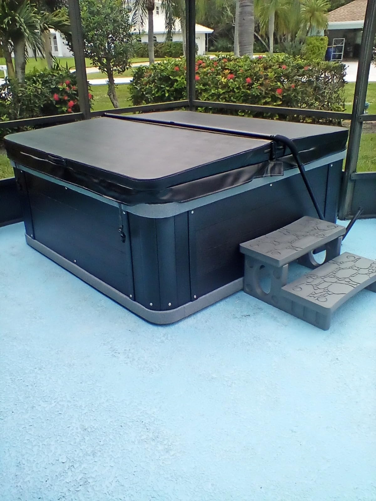Inland 6 Person Indoor Outdoor Hot Tub, Plug & Play Spa, 24 Jets, LED Lighting System, Insulated Spa Cover, Aqualife by Strong Spas - Customer Photo 1