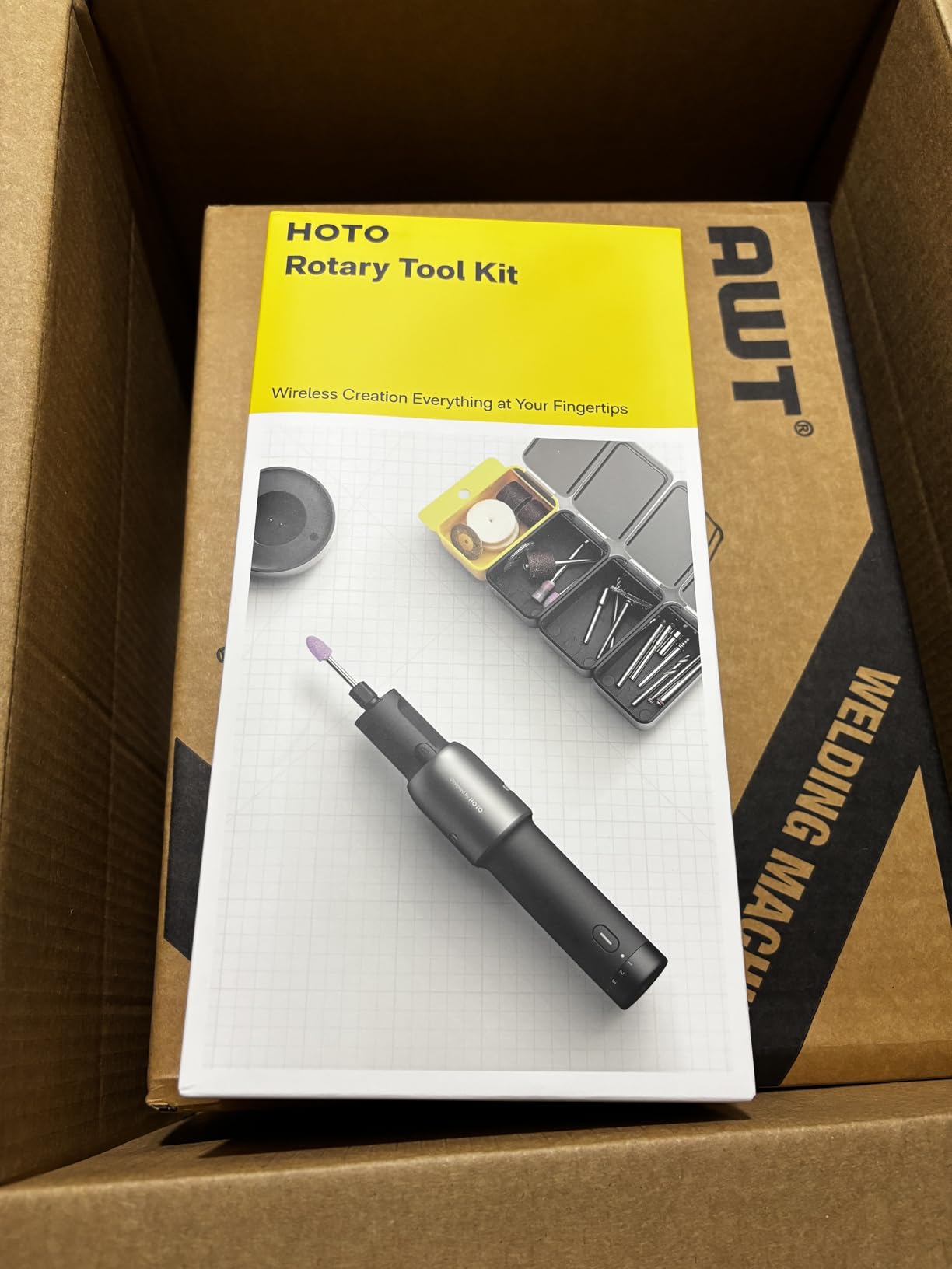 HOTO 35-in-1 Cordless Rotary Tool Kit, Strong Motor, 25000RPM 5 Variable Speed Powerful Engraving Pen, LED Light, Ideal for 3D Printing Sanding, Polishing, Drilling, Carving, Cutting DIY Crafts customer photo 1
