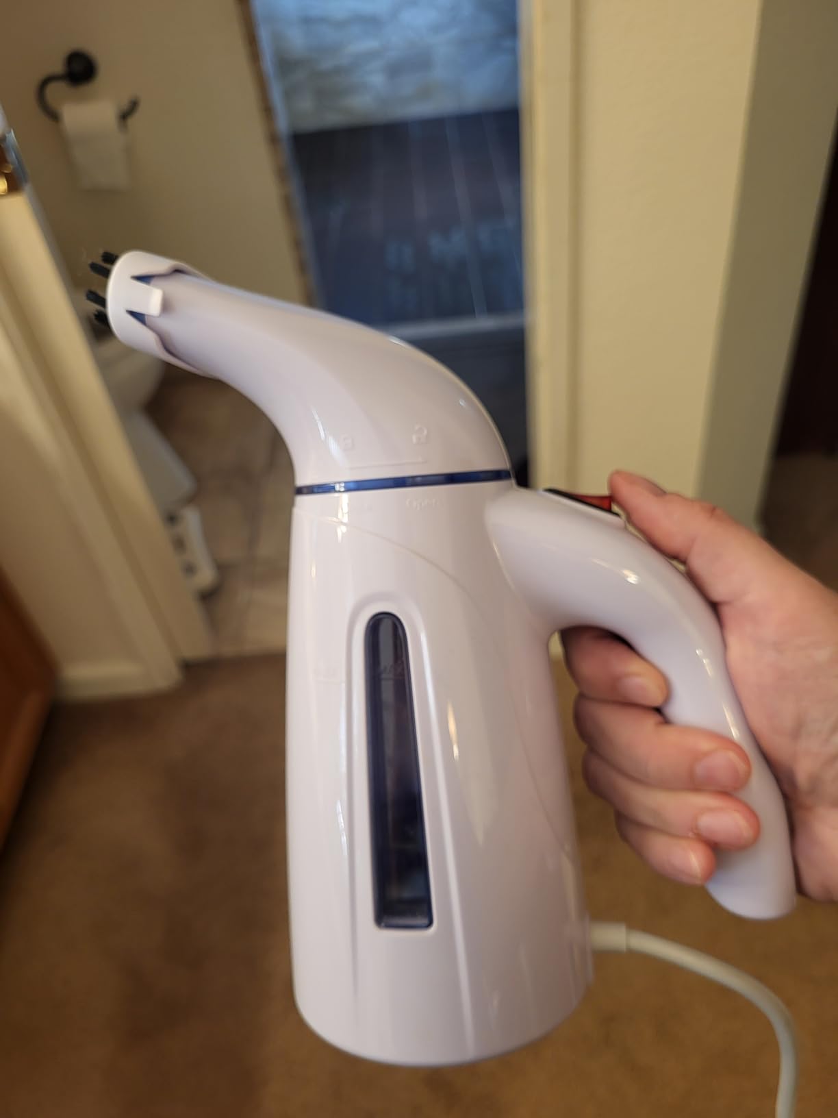 OGHom Steamer for Clothes, Handheld Clothing Steamer for Garment, 240ml Big Capacity 700W Portable Travel Steam Iron (Blue) - Customer Photo 1