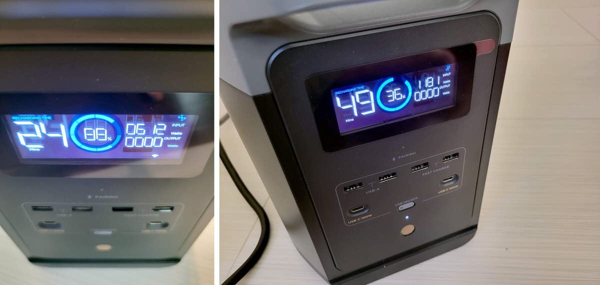 EF ECOFLOW Portable Power Station DELTA 2, 1024Wh LiFePO4 (LFP) Battery, 1800W AC/100W USB-C Output, Solar Generator(Solar Panel Optional) for Home Backup Power, Camping & RVs - Customer Photo 2