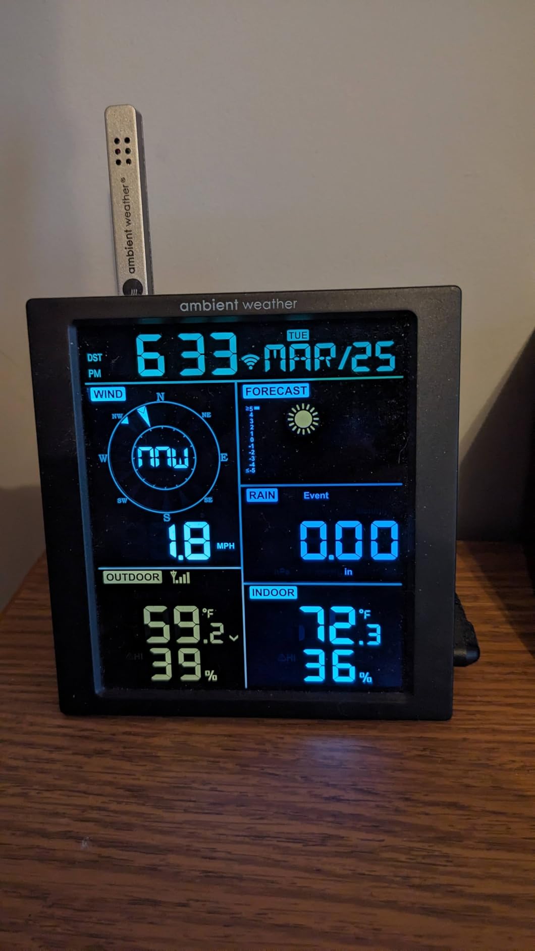 Ambient Weather WS-1965 WiFi Weather Station with Remote Monitoring and Ambient Weather Network Access - Customer Photo 2