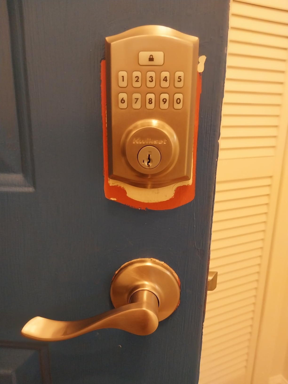 Kwikset SmartCode 260 Keyless Entry Electronic Keypad Deadbolt Door Lock with Auto-Lock, Custom User Codes, Advanced Security in Satin Nickel Traditional - Customer Photo 2