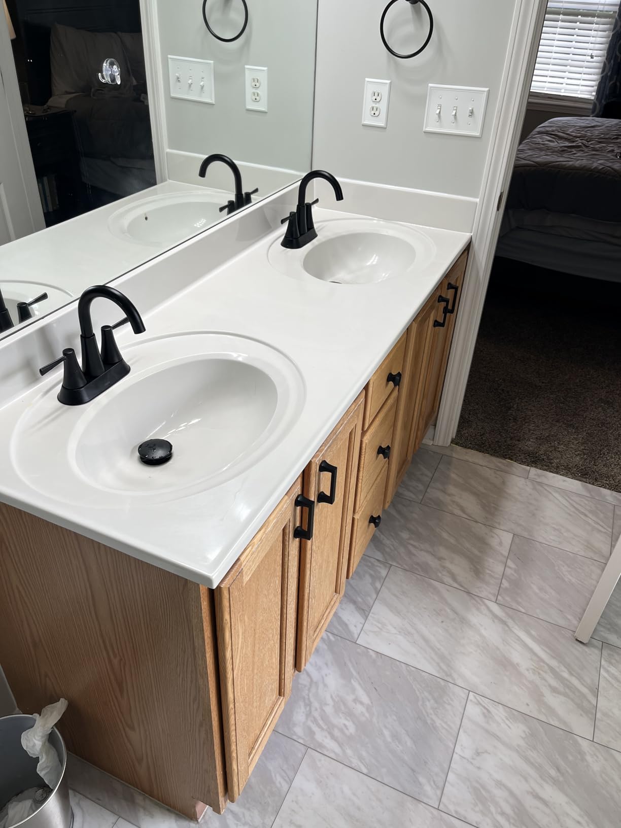 Moen Ronan Spot Resist Brushed Nickel Two-Handle Widespread Modern Bathroom Faucet, Valve Included, 84023SRN - Customer Photo 2