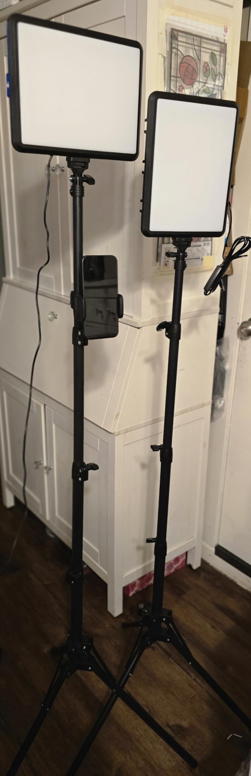 2-Pack LED Video Light Kit, NiceVeedi Studio Light, 2800-6500K Dimmable Photography Lighting Kit with Tripod Stand&Phone Holder, 73