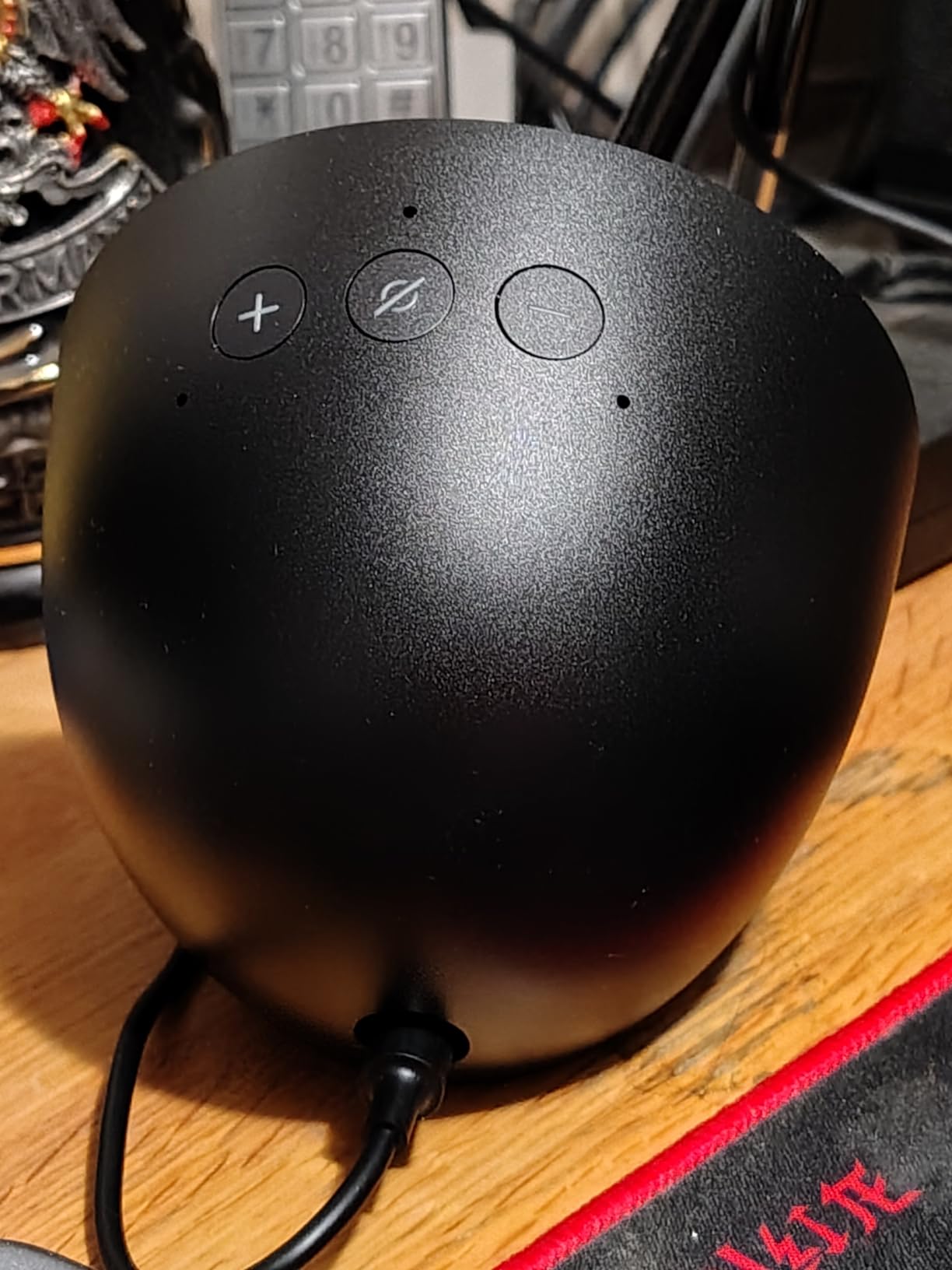 Amazon Echo Spot (newest model), Great for nightstands, offices and kitchens, Smart alarm clock with Alexa+ Early Access, Black - Customer Photo 2