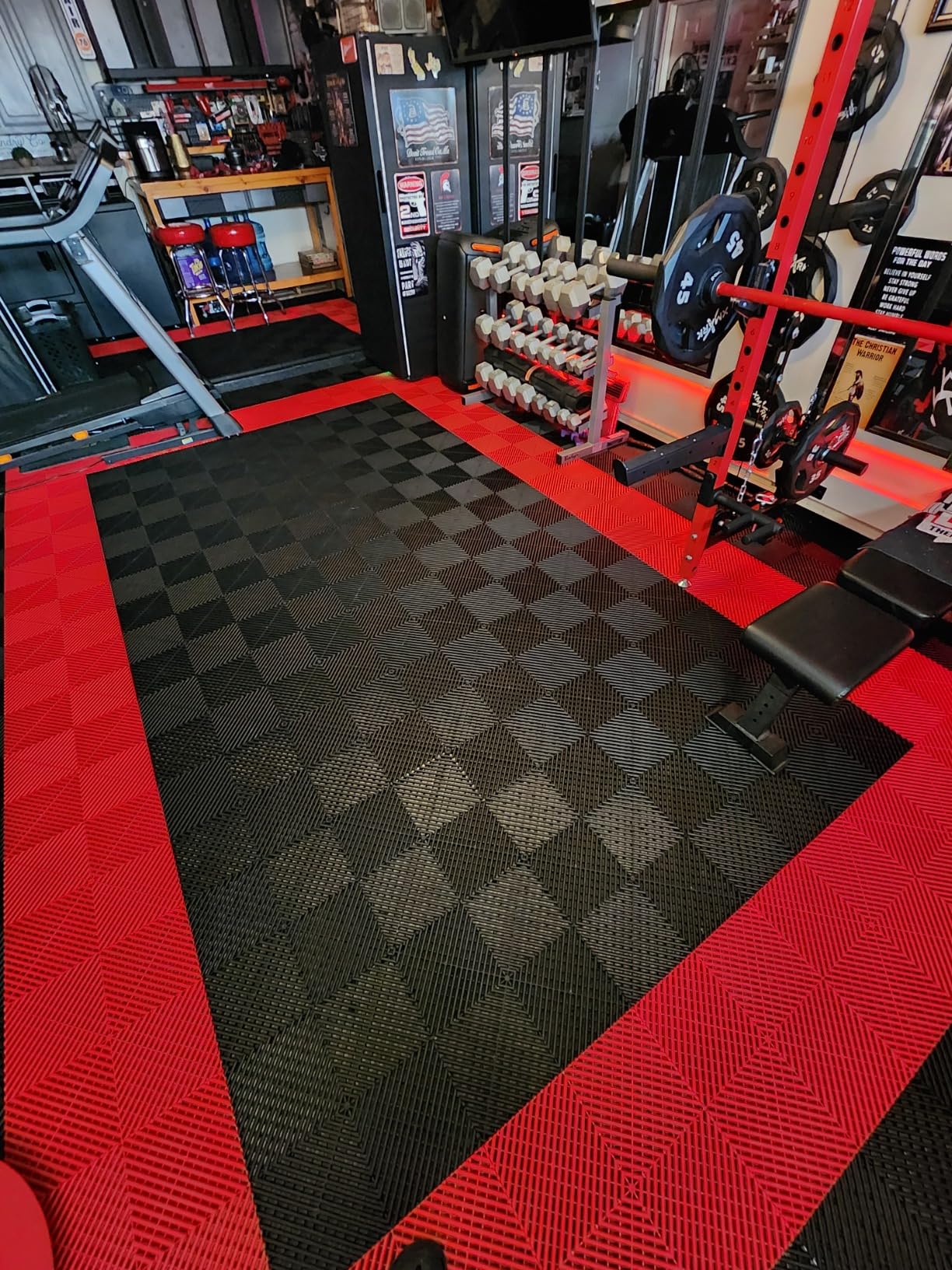 Swisstrax Ribtrax PRO Interlocking Garage Floor Tiles, 15.75 x 15.75-Inch, Jet Black, 24 Piece Set - Customer Photo 2