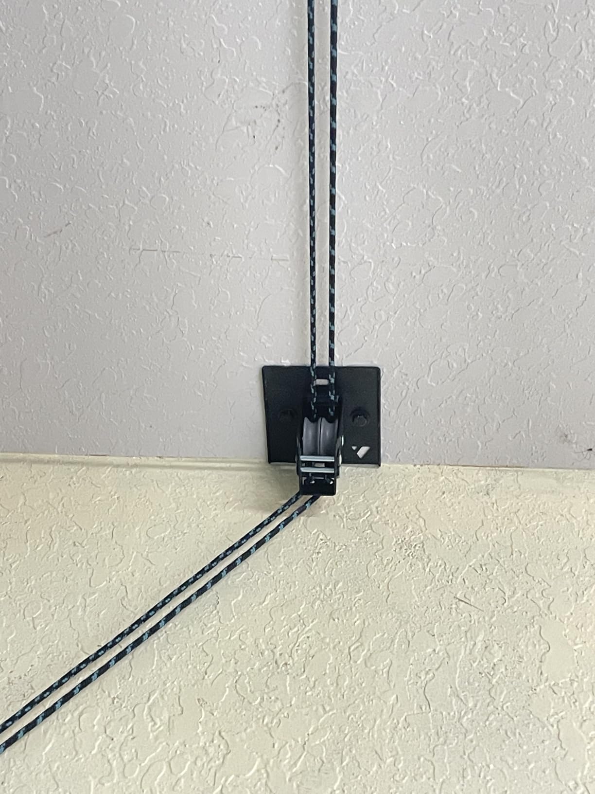Teal Triangle Pulley Hoist for Kayaks, Canoes, and Paddleboards - Heavy Duty Garage Storage Lift - Kayak Hanger Holds 150 lbs and Fits 10-14 ft Tall Garage Ceilings - Customer Photo 2