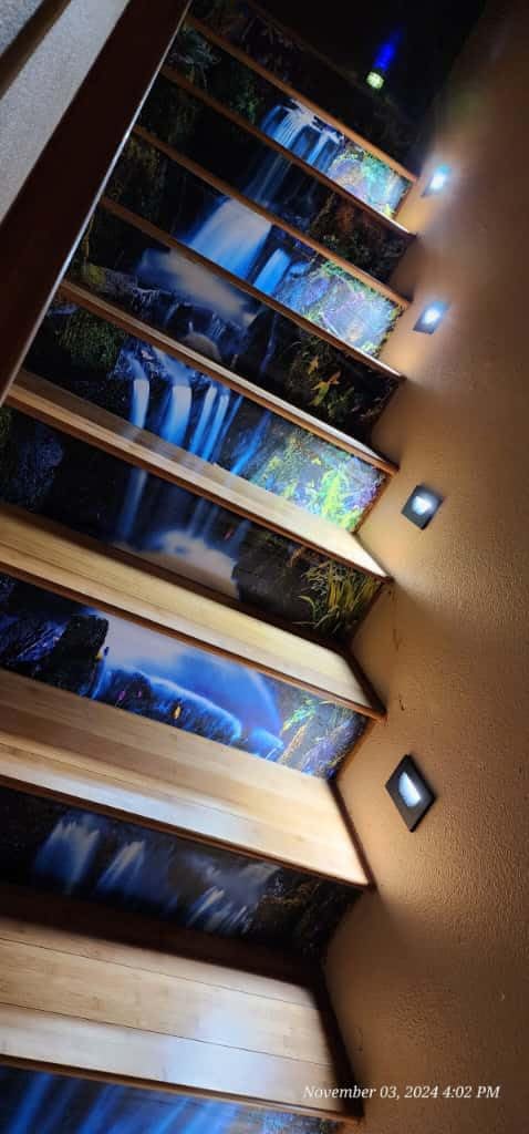 LEONLITE Black 5CCT 120V LED Step Lights, 3.5W 150LM 5%-100% Dimmable Horizontal Stair Lights Indoor Outdoor Wet Location, CRI90+ & ETL, 2700K/3000K/3500K/4000K/5000K, Aluminum, Pack of 6 - Customer Photo 1