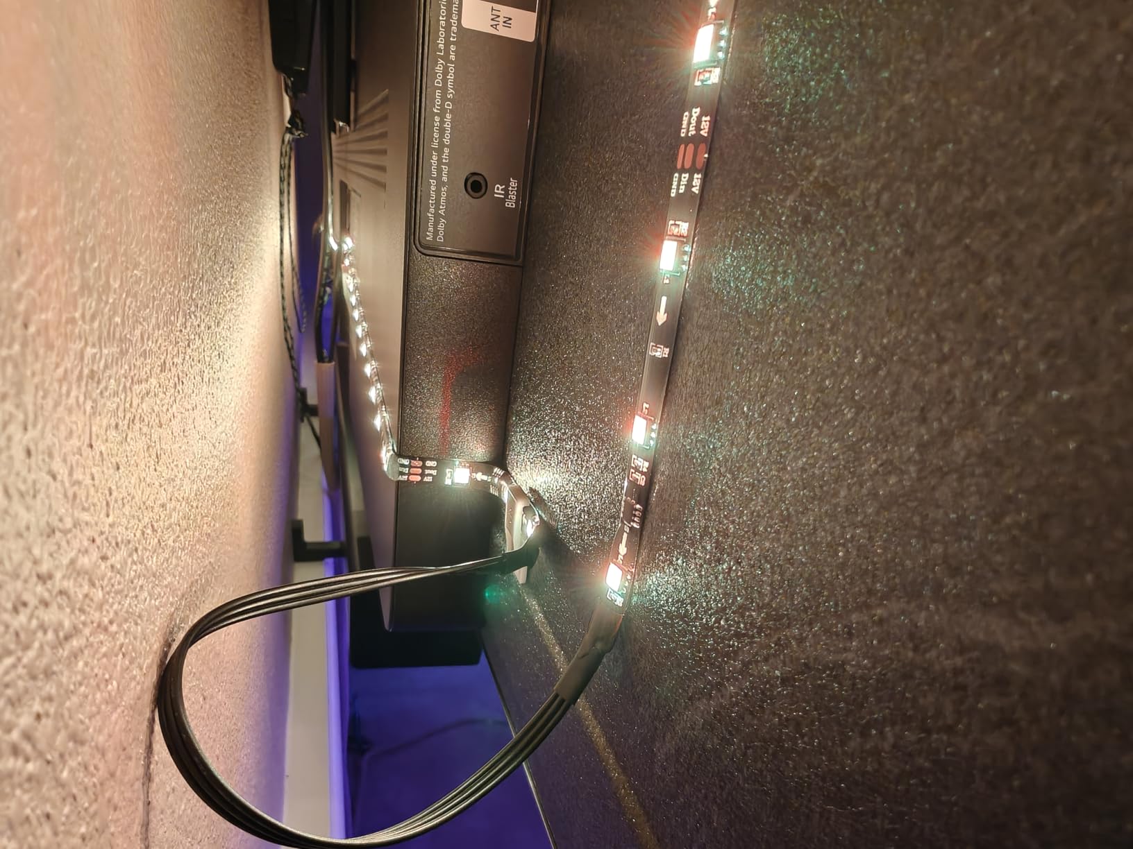 Govee TV LED Backlight, RGBIC Smart LED Strip Lights for 55-65 Inch TVs, Bluetooth and Wi-Fi APP Control, Works with Alexa & Google Assistant, Music Sync, 99+ Scene Modes, Adapter - Customer Photo 2