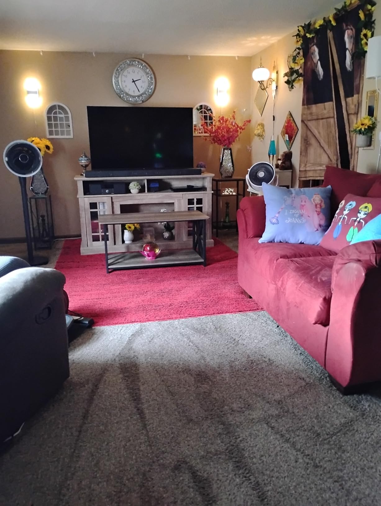 GreenForest Coffee Table for Living Room with Round Corners Farmhouse Style Center Table with Storage Shelf 39 Inch Space Saving Easy Assembly Gray Wash - Customer Photo 2