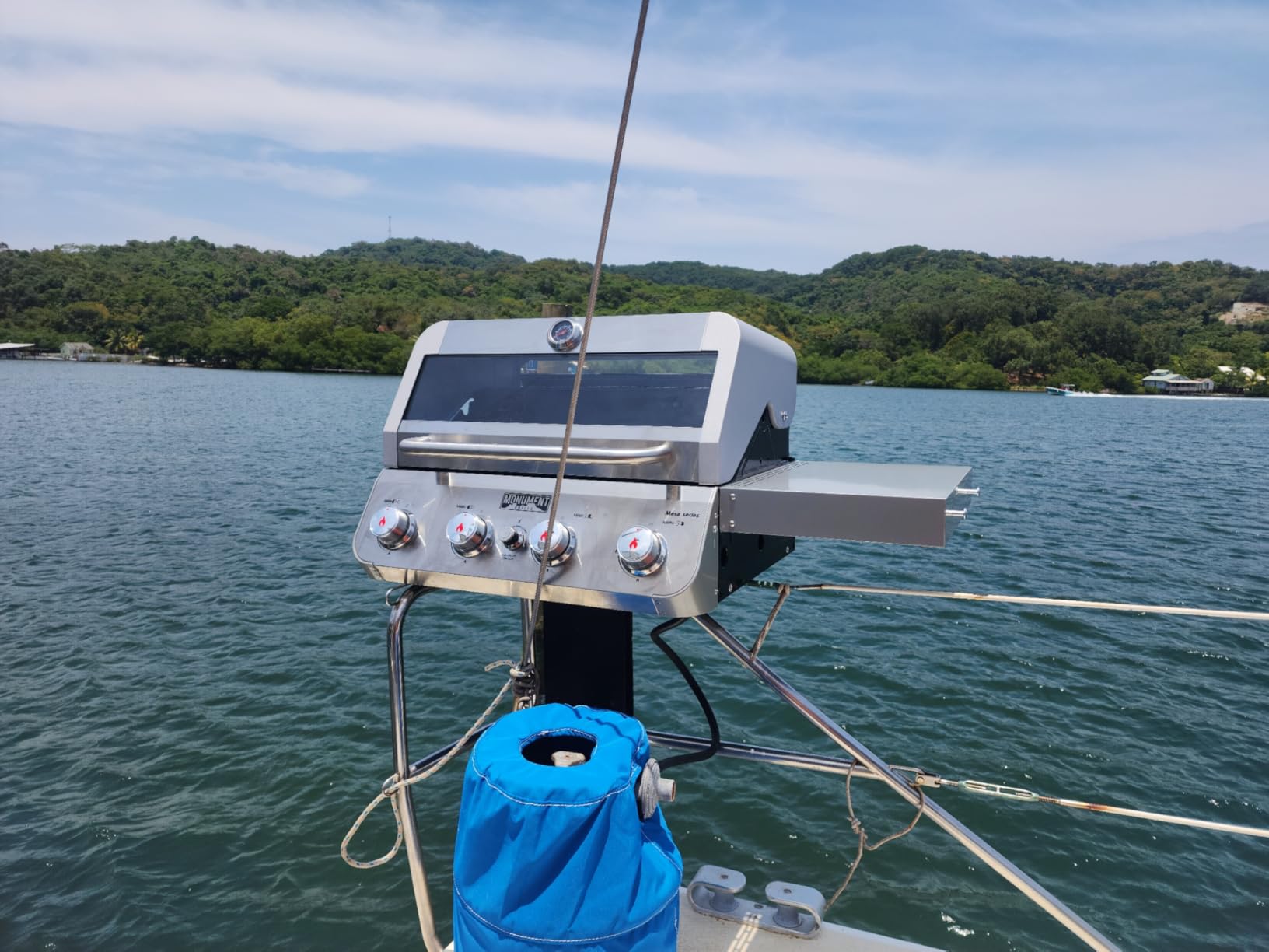 Monument Grills Larger 4-Burner Propane Gas Grills BBQ Stainless Steel Heavy-Duty Cabinet Style with BBQ Cover - Customer Photo 1