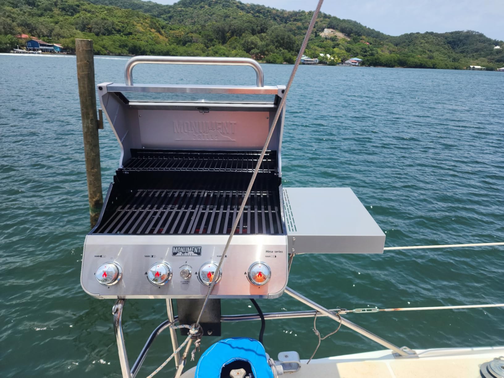 Monument Grills Larger 4-Burner Propane Gas Grills BBQ Stainless Steel Heavy-Duty Cabinet Style with BBQ Cover - Customer Photo 2