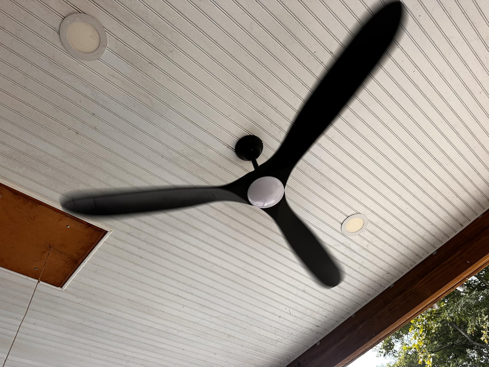 AUNLPB 70 inch Large Ceiling Fan with Lights, Outdoor Ceiling Fan for Patio Damp Rated, 3 Blades Propeller Wood Ceiling fans with light, Reversible Quiet DC Motor for Exterior Porch Farmhouse Gazebo - Customer Photo 1