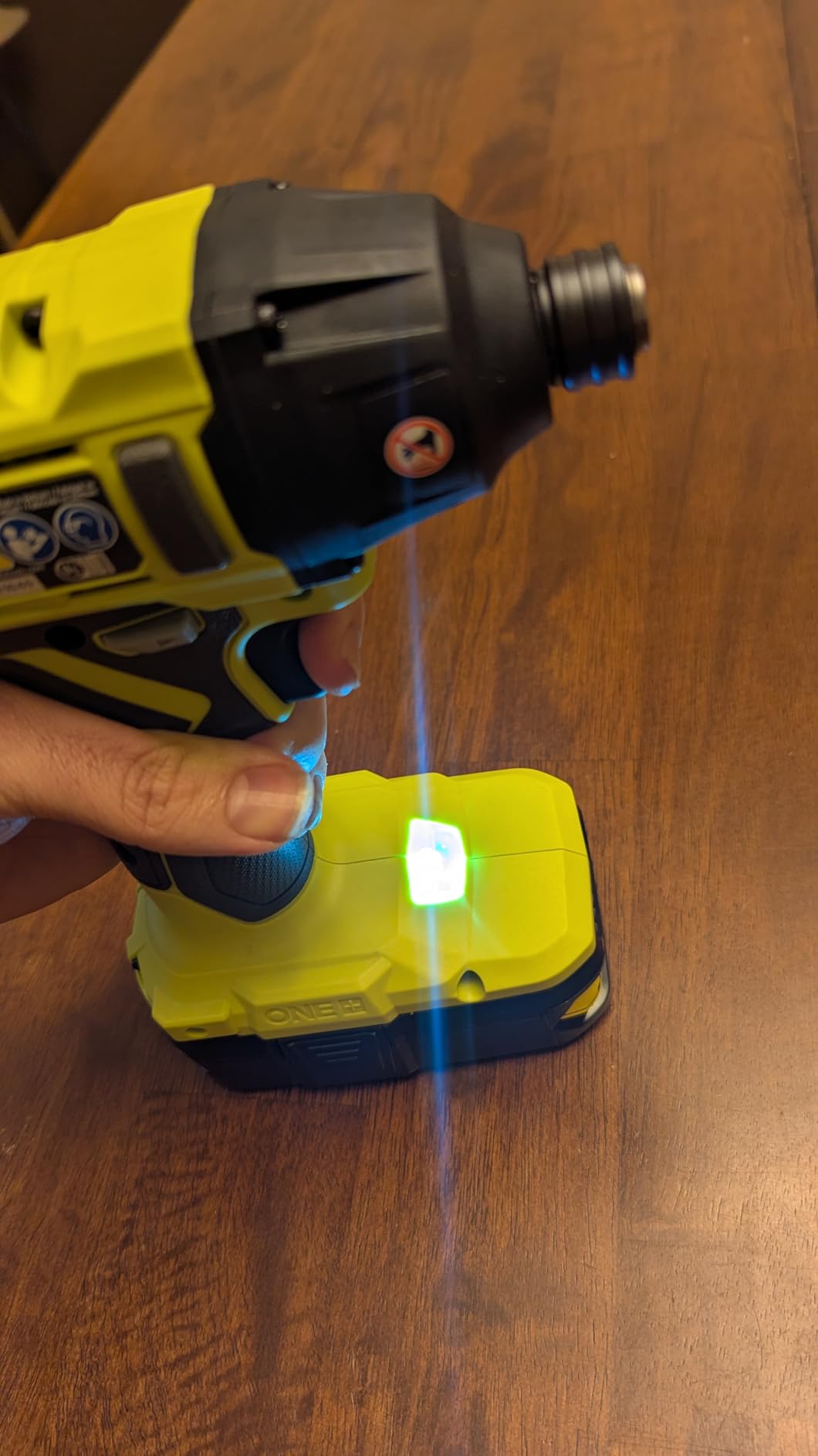 RYOBI ONE+ 18V Cordless 1/4 in. Impact Driver (Tool Only) Green - Customer Photo 2