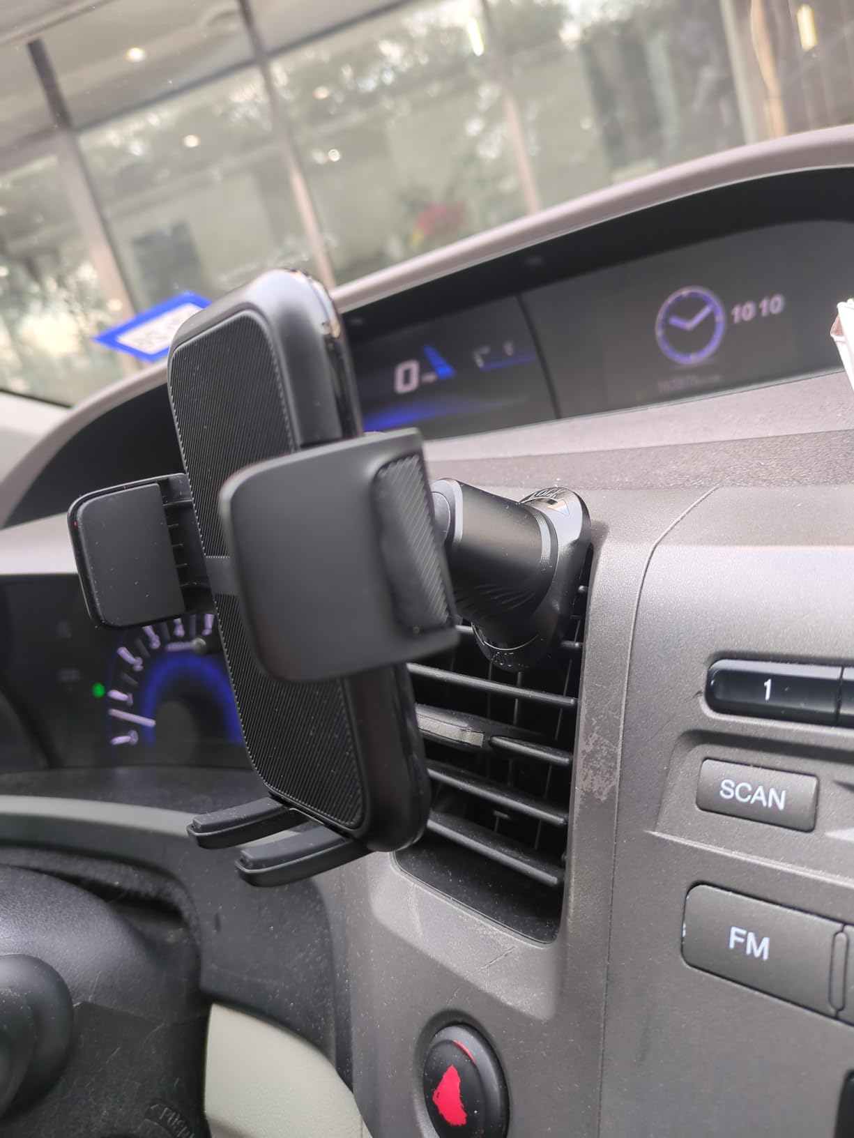 Lamicall 2025 Wider Clamp & Metal Hook Car Phone Holder Vent [Thick Cases Friendly] Phone Holders for Your Car Mount Automobile Hands Free Cradle Air Vent for iPhone 16 15 14 13 Pro Max Smartphone - Customer Photo 1