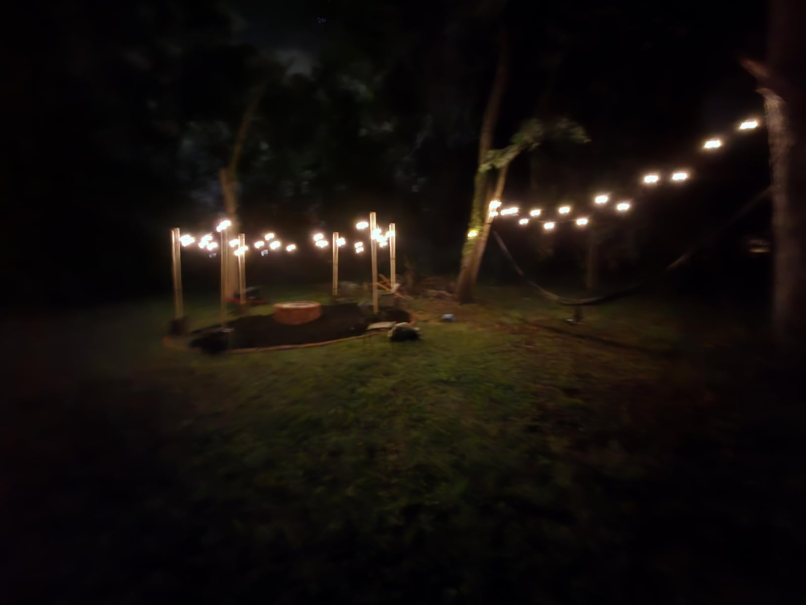 addlon 54FT(48+6) Solar String Lights Outdoor Waterproof with USB Charging & Remote Control - Dimmable Solar Power Patio Lights with LED Bulbs for Porch, Garden, Yard, Market, Bistro - Last for 20+Hrs - Customer Photo 4