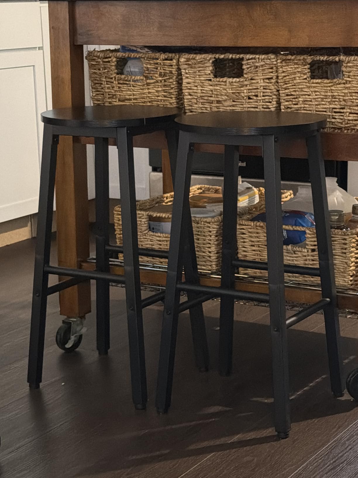 HOOBRO Bar Stools, Barstools Set of 2,Counter Height Barstools, 24.8