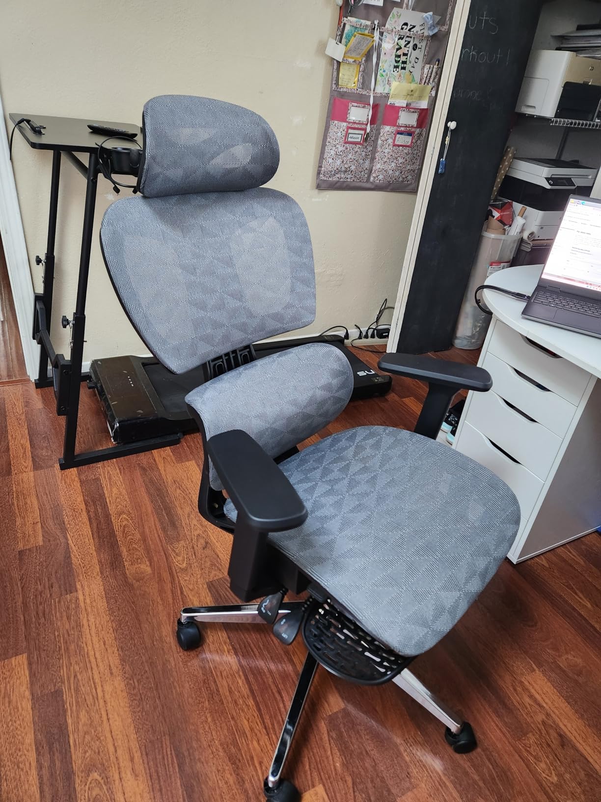 PatioMage Ergonomic Office Chair, Big and Tall Desk Chair with Adjustable Lumbar Support & Seat Depth, High Back Computer Chair, Swivel Mesh Chairs with Wheels for Home Office, Black - Customer Photo 2