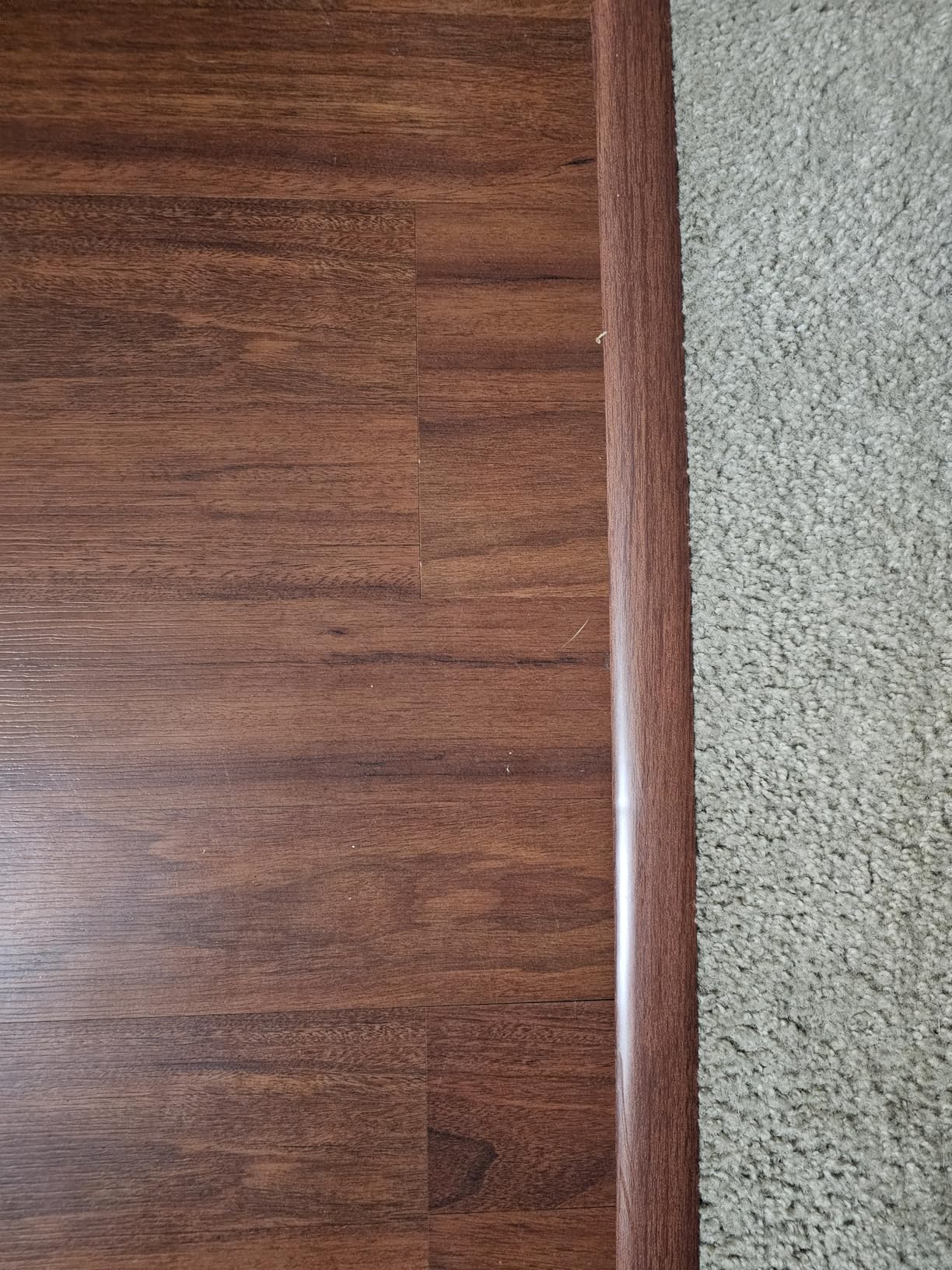 Art3d Vinyl Floor Transition Strip - Laminate Floor Divider for Joining Gaps and Carpets, Brown (10 FT, 1.57in) - Customer Photo 2