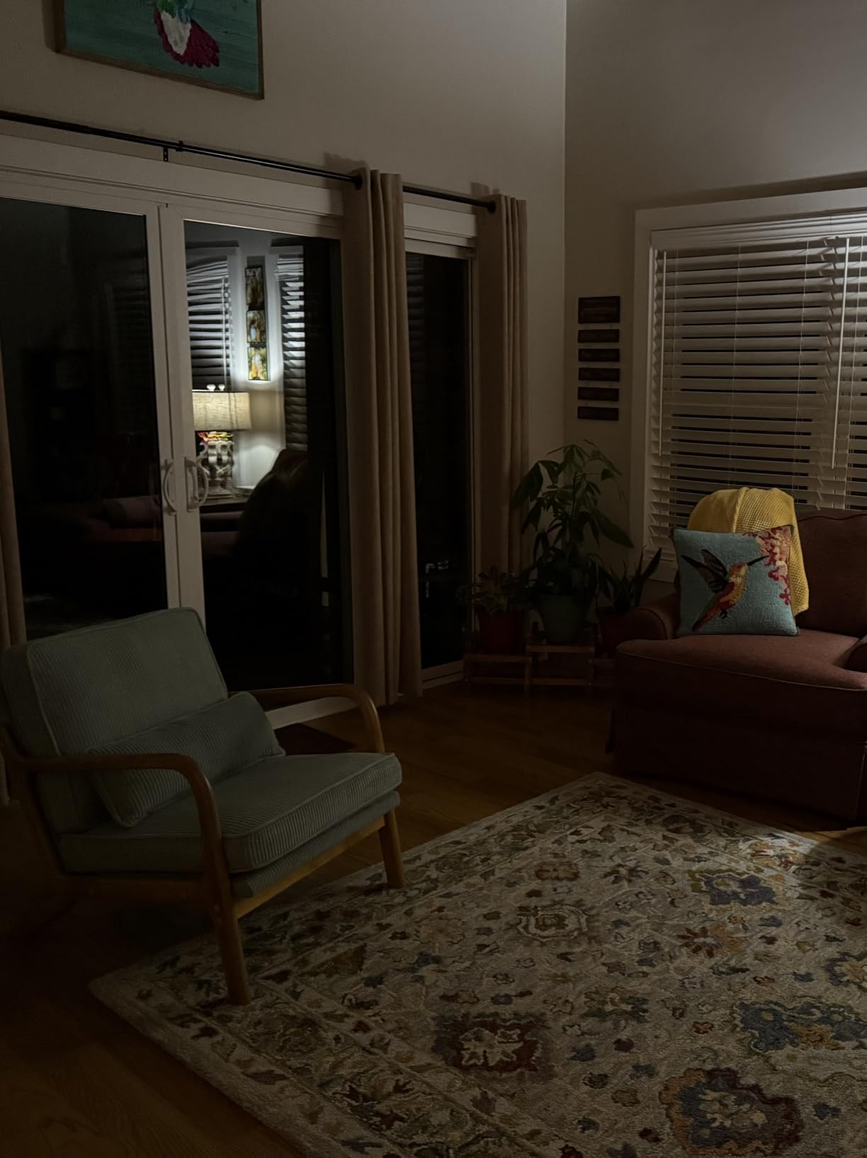 Karl home Accent Chair Mid-Century Modern Chair with Pillow Linen Fabric Upholstered Lounge Arm Chair with Solid Wood Frame & Soft Cushion - Customer Photo 1