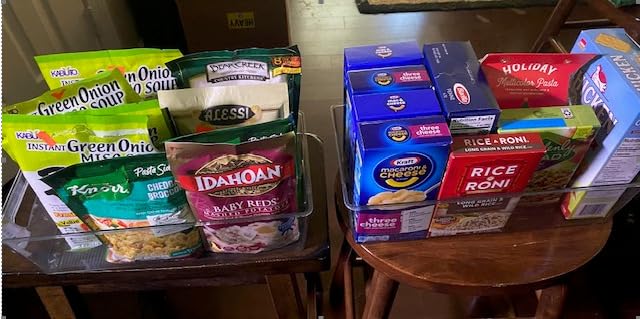 Simple Houseware 4 Pcs Pantry Clear Bin Storage Organizer, 14