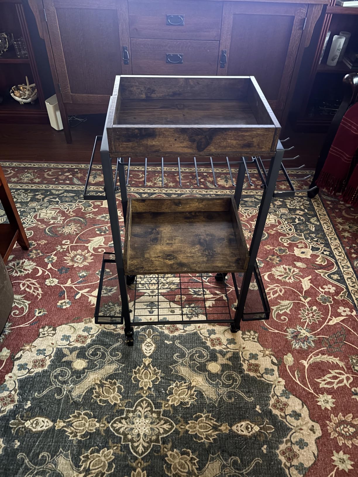 Olakee Power Tool Organizer Garage Storage Organization Shelving Tool Holder Drill Rack Shelf Rolling Cart Open Tool Chest Cabinet Box Organizer with Wheels Workshop Garage Gift Ideas for Men Dad - Customer Photo 1