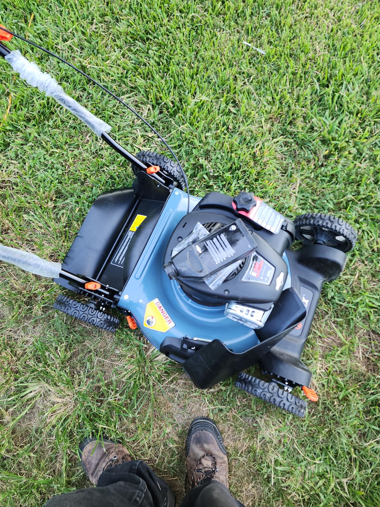 SENIX LSPG-M7 21'' Gas Push Lawn Mower, with 140 cc 4-Cycle Briggs & Stratton Engine, 3-in-1 Bagging, Mulching, and Side Discharge, 6-Position Dual Lever Height Adjustment, 16 Gallon Grass Bag - Customer Photo 2