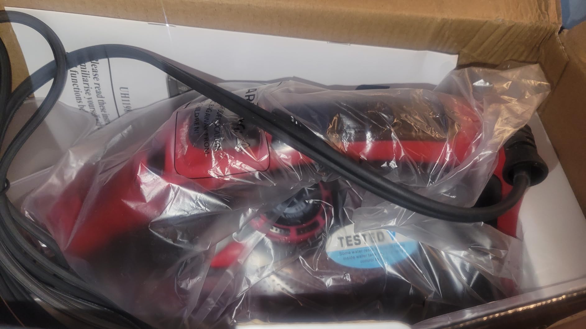 Utopia Home Steam Iron for Clothes - Non-Stick Soleplate - 1800W Clothes Iron With Auto-Off Safety Feature - Adjustable Thermostat Control, Variable Steam Control, Self-Clean, 8 Feet Cord (Black/Red) - Customer Photo 2