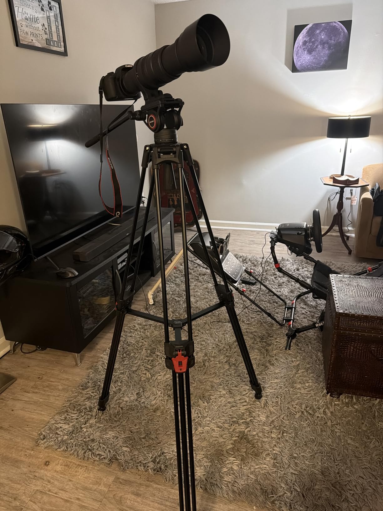 NEEWER 74 inch Video Tripod with Fluid Head, QR Plate , Aluminum Heavy Duty Camera Tripod Professional for DSLR Cameras Camcorders, Max Load 17.6lb/8kg, TP74 - Customer Photo 2