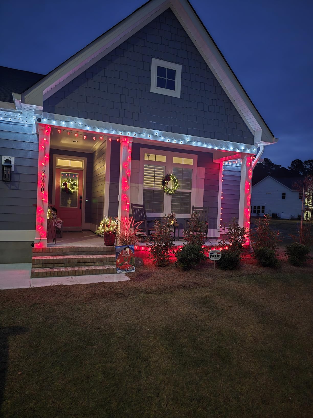 SERWALL Outdoor Rocking Chair Set of 2, HDPE Rocking Chairs for Adult, All Weather Porch Rockers for Lawn Garden, Grey - Customer Photo 3