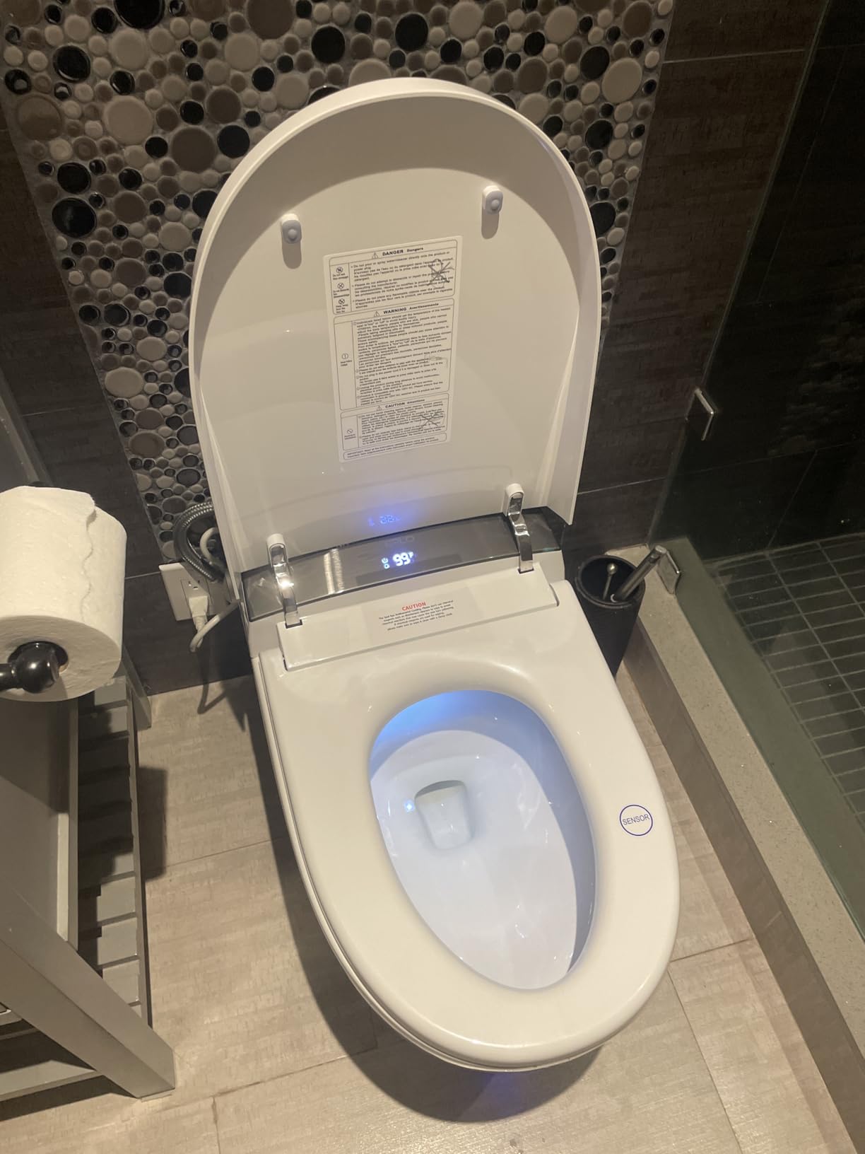 EPLO Smart Toilet - Elongated Heated Seat, Auto Flush,Kick Flush,Warm Wash, Modern One piece Toilet with Bidet built in, ADA Comfort Height for Bathroom, Blackout can Flush, Night Light, LED Display - Customer Photo 2