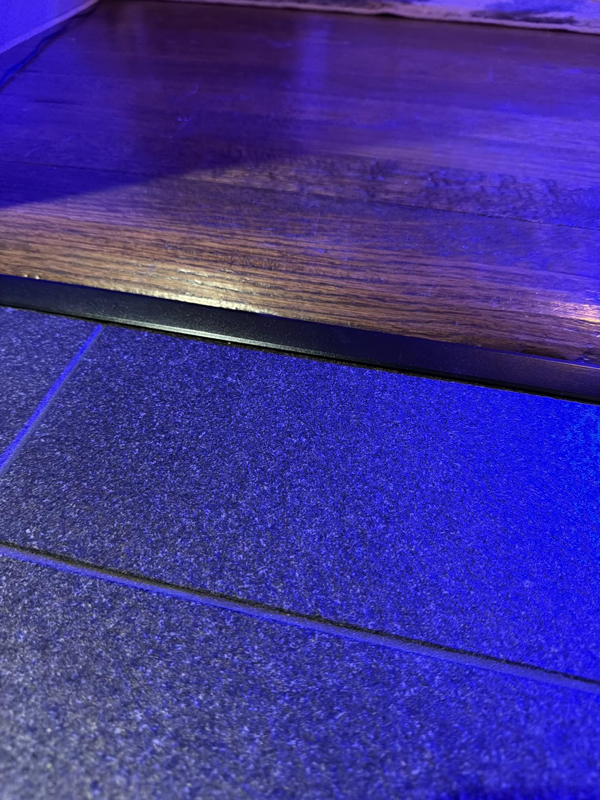 Trimold 3Pcs Aluminum T Molding Trim & Floor Transition Strips, Flat Divider Strip for Door Threshold and Joining Flooring Gaps of Laminate Planks Tile (2.9Ft x 0.8In, Matte Black) - Customer Photo 1