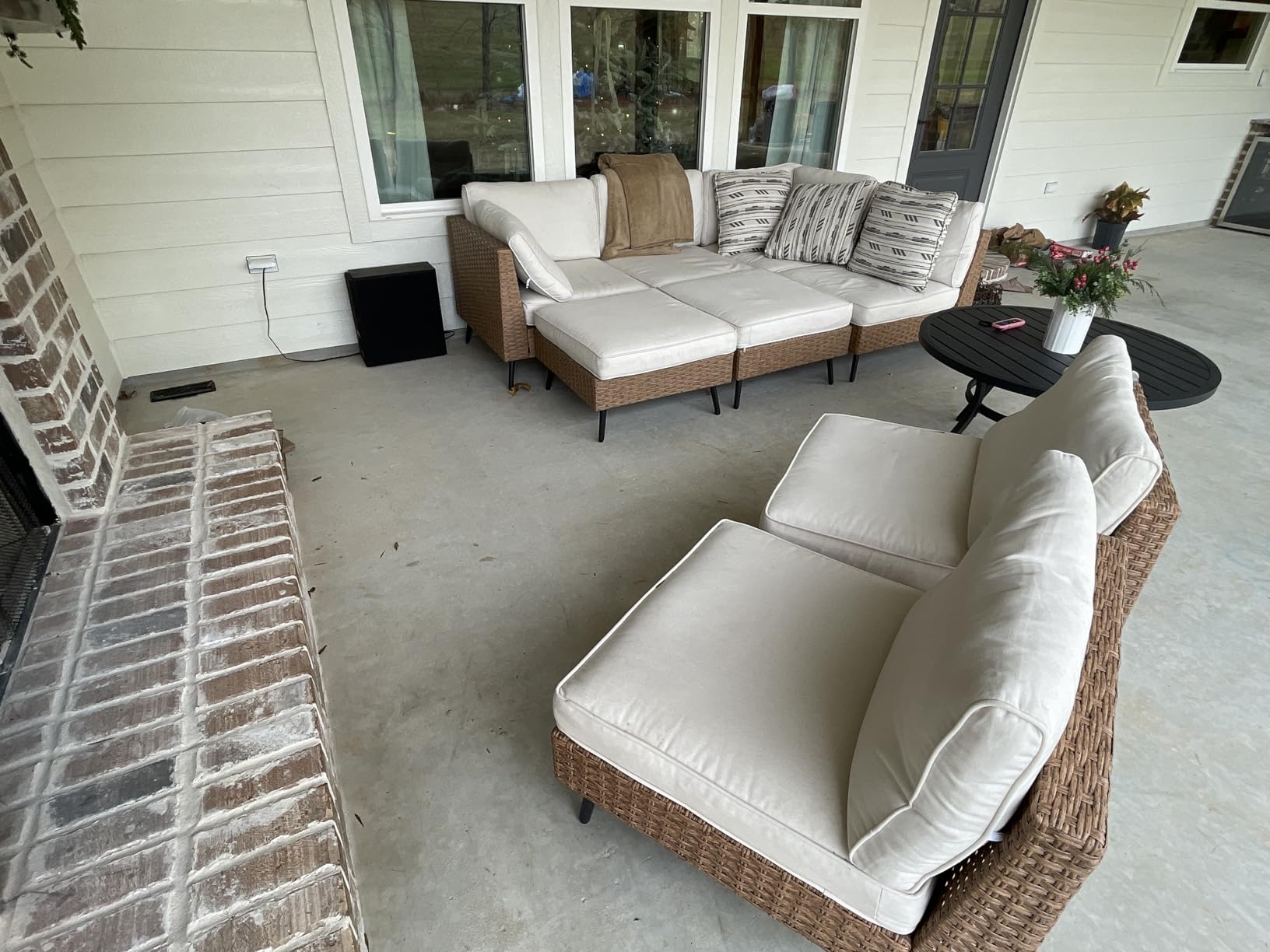 LAUSAINT HOME Outdoor Patio Furniture, 8 Piece Outdoor Sectional Sofa PE Rattan Wicker Patio Conversation Sets,All Weather Patio Furniture Set with Thick Cushions for Garden, Poolside, Backyard - Customer Photo 3