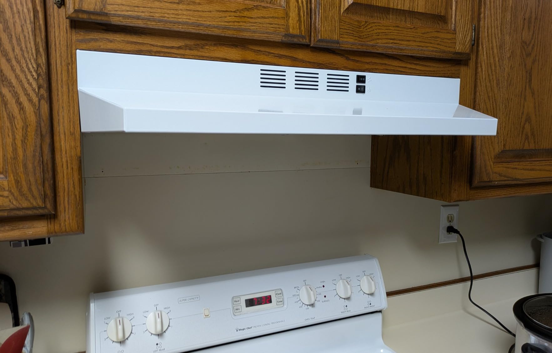 FIREGAS 30 inch Range Hood Under Cabinet, Ducted/Ductless Convertible Stainless Steel Kitchen Range Hood with Rocker Button Control, 2 Speed Exhaust Fan, 300 CFM Aluminum Filter Included - Customer Photo 1