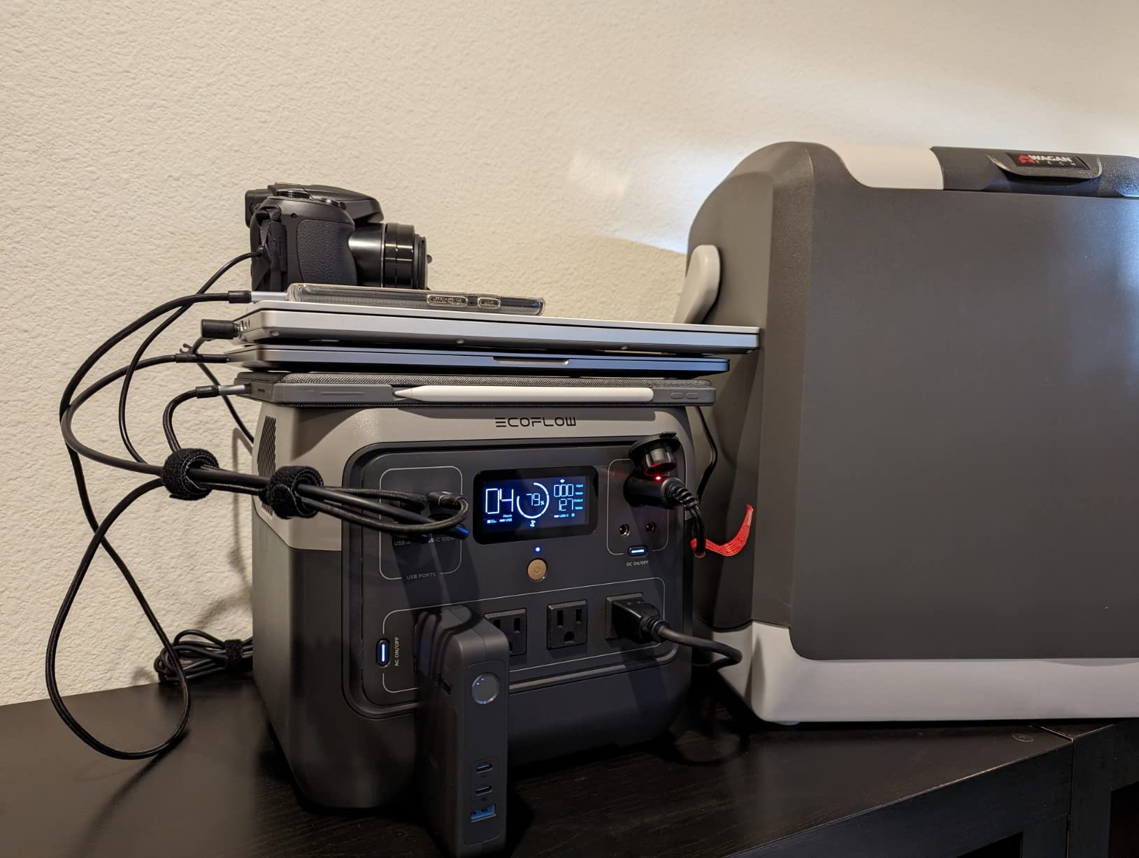 EF ECOFLOW Portable Power Station RIVER 2 Pro, 768Wh LiFePO4 Battery, 70 Min Fast Charging, 4X800W (X-Boost 1600W) AC Outlets, Solar Generator for Outdoor Camping/RVs/Home Use Black - Customer Photo 1