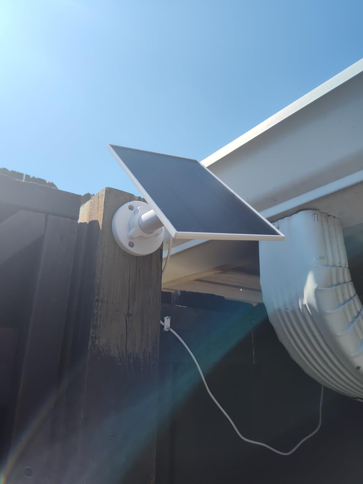 aosu Solar Security Camera Wireless Outdoor with Panoramic PTZ, Human Auto Tracking, 2K Night Vision, Light and Sound Alarm, 2-Way Audio, Works with Alexa/Google Assistant for Home Surveillance - Customer Photo 2