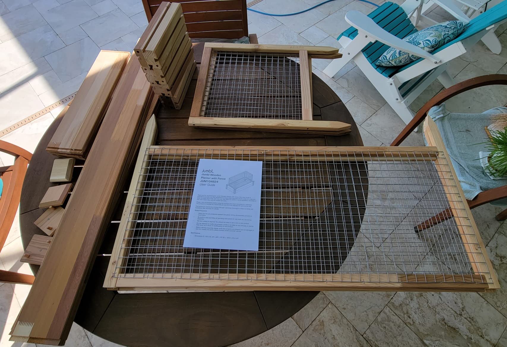 Jumbl Raised Canadian Cedar Garden Bed | Garden Beds Outdoor | Elevated Wood Planter for Growing Fresh Herbs, Vegetables, Flowers, Succulents & Other Plants at Home | Great for Outdoor | 48x48x10