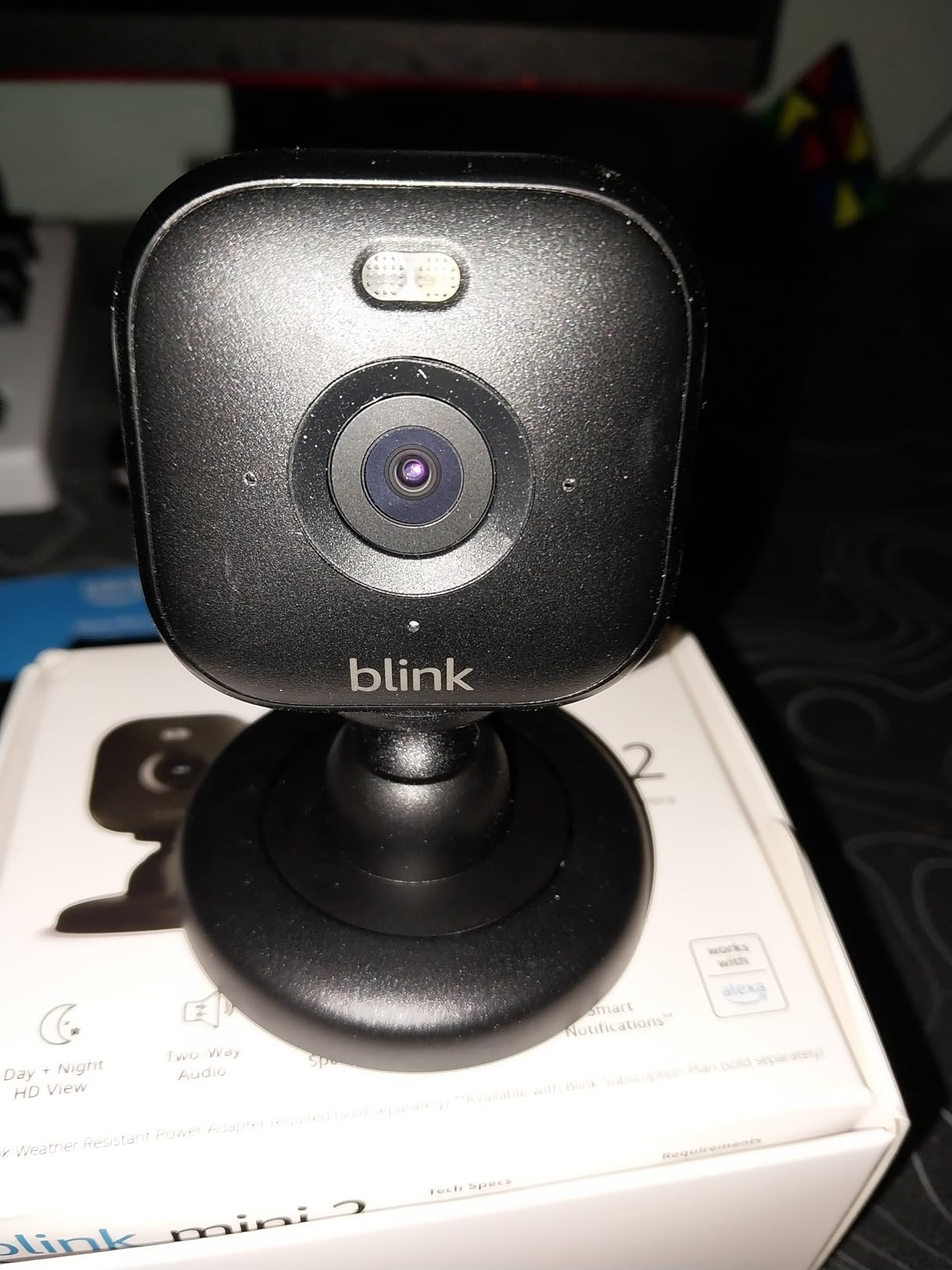 Blink Mini 2 — Home Security & Pet Camera with HD video, color night view, motion detection, two-way audio, and built-in spotlight - Customer Photo 1